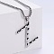 3Pcs Stainless Steel Textured Letter Pendants, Without Chain, Letter Z