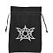 Velvet Tarot Cards Storage Bags, Tarot Desk Storage Holder, Black, Star Pattern, 18x13cm