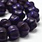 Dyed Synthetic Turquoise Bead Strands, Pumpkin, Midnight Blue, 14x12mm, Hole: 1mm, about 312pcs/1000g