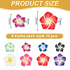 ARRICRAFT 80Pcs 8 Styles Handmade Polymer Clay 3D Flower Plumeria Beads CLAY-AR0001-32-2