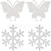 Snowflake Shape Glass Rhinestone Car Stickers RB-WH0002-02-1