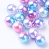 Rainbow Acrylic Imitation Pearl Beads X-OACR-R065-3mm-01-1