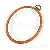 Rubber Imitation Wood Cross Stitch Embroidery Hoops PW-WG10256-02-1