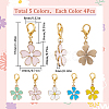 Alloy Enamel Flower Pendant Decoratoins HJEW-SC00060-2