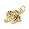 Brass Micro Pave Cubic Zirconia Pendants KK-M283-14A-02-2