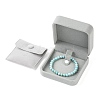 Natural Larimar Crystal Round Beads Stretch Bracelet for Men Women BJEW-LS0001-06-5