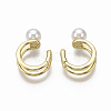 Brass Cuff Earrings EJEW-R114-017-NF-1
