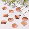 SUNNYCLUE Transparent Resin & Walnut Wood Pendants RESI-SC0001-14-H40-5