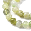 Natural New Jade Round Beads Strands G-O039-16-6mm-02-4