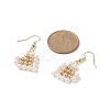 Natural Pearl Dangle Earrings EJEW-JE05210-02-2
