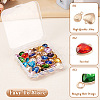 Pandahall 40Pcs 20 Styles Faceted Glass Rhinestone Pendants GLAA-TA0001-44-4