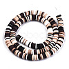 Handmade Polymer Clay Beads Strands CLAY-R089-6mm-090-2