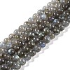 Grade AA Natural Gemstone Labradorite Round Beads Strands G-E251-33-6mm-01-2