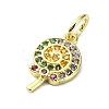 Brass Micro Pave Colorful Cubic Zirconia Pendants KK-H475-24G-02-2