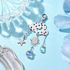 304 Stainless Steel Cloud & Star & Sun Hanging Ornaments HJEW-TA00180-2