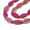 Electroplate Glass Beads Strands EGLA-Q125-009F-3
