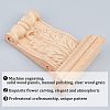 Natural Solid Wood Carved Onlay Applique Craft WOOD-WH0104-39-8