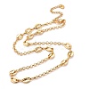 Brass Rolo Chains & Coffee Bean Chain Necklaces SJEW-JS01178-2