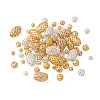 Kissitty 105Pcs 12 Styles Brass Hollow Beads KK-KS0001-27-3