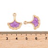 Light Gold Plated Alloy Enamel Pendant Rhinestone Settings FIND-Q100-05KCG-4