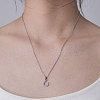 Non-Tarnish 201 Stainless Steel Hook Pendant Necklace NJEW-OY001-03-2