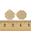 Brass Etched Metal Embellishments Charms KKC-D001-16KCG-3