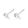 925 Sterling Silver Stud Earring Findings X-STER-T002-182S-1