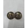 1-Hole Brass Shank Buttons BUTT-WH0001-06-15mm-2