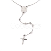 304 Stainless Steel Rosary Bead Necklaces For Religion X-STAS-B021-02P-2
