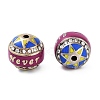 Golden Plated Alloy Rhinestone Beads FIND-E046-06G-2