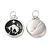 304 Stainless Steel Enamel Pendants STAS-A080-43P-02-1