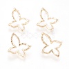Brass Stud Earrings X-KK-T027-105-1