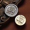 Never Give Up Wax Seal Brass Stamp Heads AJEW-M038-01P-G-1