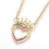 304 Stainless Steel Pendant Necklaces NJEW-O108-18P-4
