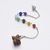 Natural Tiger Eye Dowsing Pendulums MAK-P009-C09-1