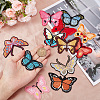 Gorgecraft 15Pcs 15 Style Butterfly Computerized Embroidery Cloth Iron on/Sew on Patches DIY-GF0007-41-3