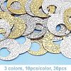 Fingerinspire 30Pcs 3 Colors Environmental Protection Electroplating Brass Pendants KK-FG0001-03-4