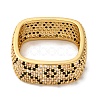 Rack Plating Square Brass Cubic Zirconia Rings for Women RJEW-S242-06G-3