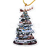 Acrylic Christmas Tree Pendant Decoration HJEW-Q010-01B-2
