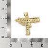 Rack Plating Brass Micro Pave Cubic Zirconia Pendants KK-C052-08A-G-3