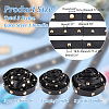 ARRICRAFT 3 Styles Brass Round & Square & Imitation Pearl Stud Black PU Leather Trimmings DIY-AR0003-78-2