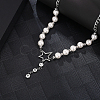 Star Pendant Necklace with Imitation Pearl TK4545-1