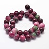 Dyed Natural Malaysia Jade Round Bead Strands G-L395-40-10mm-2