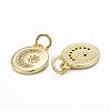 Brass Micro Pave Clear Cubic Zirconia Pendants ZIRC-Z010-05G-2