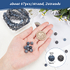 Olycraft 2 Strands Natural & Dyed Crackle Agate Bead Strands G-OC0002-59-2