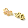 Faceted Glass Butterfly Connector Charms ZIRC-XCP0001-02G-2