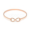 Stylish 304 Stainless Steel Infinity Bangles BJEW-L374-07RG-1