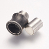 304 Stainless Steel Magnetic Clasps with Glue-in Ends STAS-E144-054-4