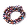 Assembled Synthetic Pyrite and Dyed Howlite Beads Strands G-K317-A29-4