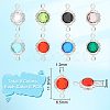 Unicraftale 48Pcs 8 Colors Electroplated Natural Quartz Stainless Steel Faceted Flower Connector Charms STAS-UN0056-91-3